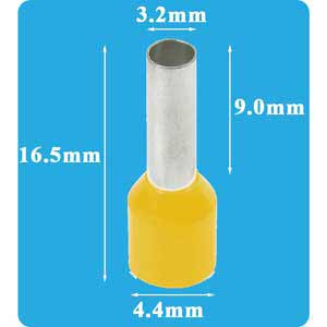 Đầu cốt pin rỗng E4009 YELLOW - Giao hàng toàn quốc