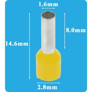 Đầu cốt pin rỗng DOD E7508 YELLOW