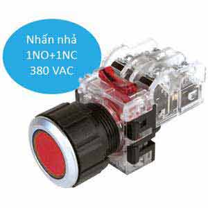 Nút nhấn nhả có đèn HANYOUNG MRX-NM1A3R 380VAC D25 1NO+1NC (Đỏ)