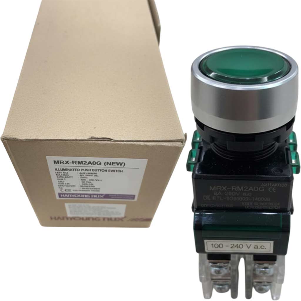 Công tắc tròn nhấn nhả MRX-RM2A0G Hanyoung - có đèn