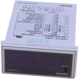 Bộ đếm thời gian/đếm tổng AUTONICS FX4Y-I (100-240VAC) 100-240VAC, 72x36mm, 4 số