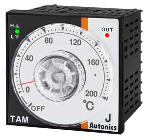 Bộ điều khiển nhiệt độ loại PID, không chỉ thị analog AUTONICS TAM-B4SJ2C 100...240VAC; 0...200ºC; Voltage output for driving SSR; Loại đầu vào cảm biến: J