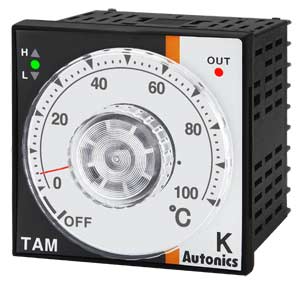 Bộ điều khiển nhiệt độ loại PID, không chỉ thị analog AUTONICS TAM-B4SK1C 100...240VAC; 0...100ºC; Voltage output for driving SSR; Loại đầu vào cảm biến: K