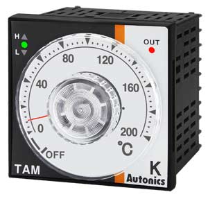 Bộ điều khiển nhiệt độ loại PID, không chỉ thị analog AUTONICS TAM-B4SK2C 100...240VAC; 0...200ºC; Voltage output for driving SSR; Loại đầu vào cảm biến: K