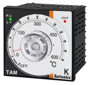 Bộ điều khiển nhiệt độ loại PID, không chỉ thị analog AUTONICS TAM-B4SK6C 100...240VAC; 0...600ºC; Voltage output for driving SSR; Loại đầu vào cảm biến: K