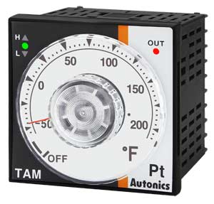 Bộ điều khiển nhiệt độ loại PID, không chỉ thị analog AUTONICS TAM-B4SP0F 100...240VAC; -58...212ºF; Voltage output for driving SSR; Loại đầu vào cảm biến: DPt 100Ohm