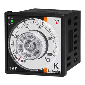 Bộ điều khiển nhiệt độ loại PID, không chỉ thị analog AUTONICS TAS-B4SK1C 100...240VAC; 0...100ºC; Voltage output for driving SSR; Loại đầu vào cảm biến: K