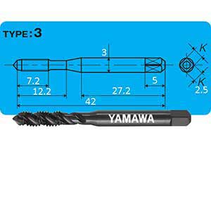 Mũi taro có rãnh xoắn ốc YAMAWA SPP2.0EX