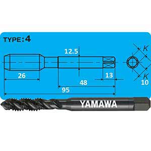 Taro Yamawa SUMQ016Q loại taro xoắn, M16x2, 26mm