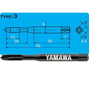 Mũi taro thẳng YAMAWA POQ6.0MX