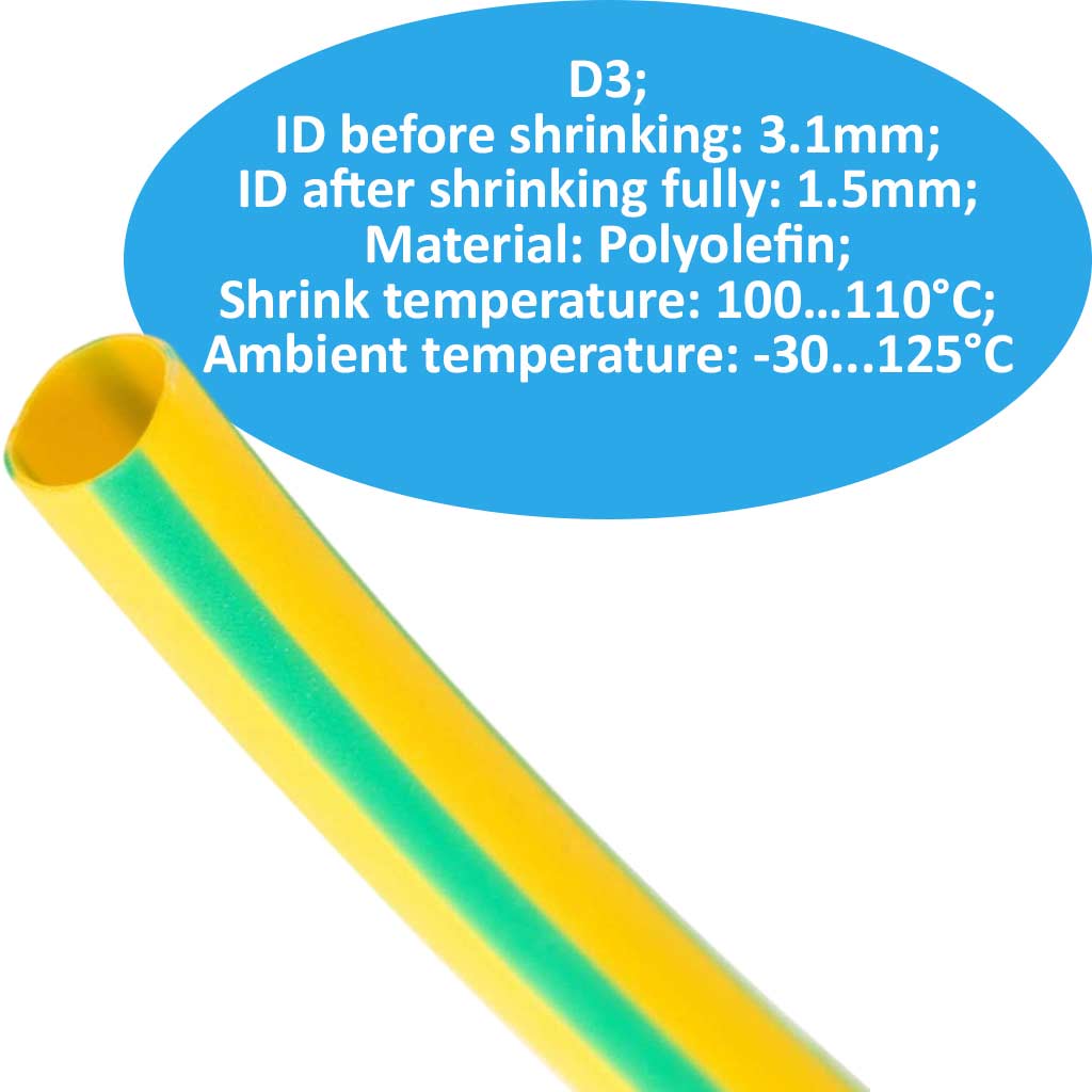 Ống gen co nhiệt  CHINA DRS 3.0 YELLOW/GREEN