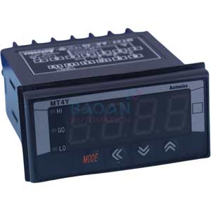 Đồng hồ đa năng AUTONICS MT4Y-AA-40 Màn hình LED; Nguồn cấp: 100...240VAC; Thông số đo lường: Scaling; Dải hiển thị: -1999...9999; Đơn vị hiển thị: Customized; Kích thước lỗ cắt: W68xH31.5mm