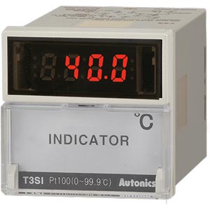 Đồng hồ hiển thị nhiệt độ (loại mới) AUTONICS T3SI-N4NK8C-N Nguồn cấp: 100...240VAC; Loại cảm biến nhiệt độ: K; Màn hình LED; Số chữ số hiển thị: 3; Dải hiển thị: 0...800; Đơn vị hiển thị: °C