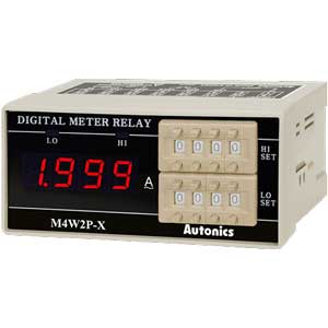 Đồng hồ đo hiển thị số (cho ampe kế) AUTONICS M4W2P-AA-3 Màn hình LED; Nguồn cấp: 100...240VAC; Thông số đo lường: Current (AC); Dải hiển thị: 0...1.999; Đơn vị hiển thị: AAC; Kích thước lỗ cắt: W92xH45mm