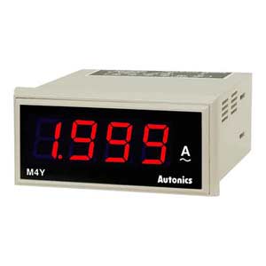 Đồng hồ đo hiển thị số AUTONICS M4Y-AA-3 Màn hình LED; Nguồn cấp: 100...240VAC; Thông số đo lường: Current (AC); Dải hiển thị: 0...1.999; Đơn vị hiển thị: AAC; Kích thước lỗ cắt: W68xH31.5mm