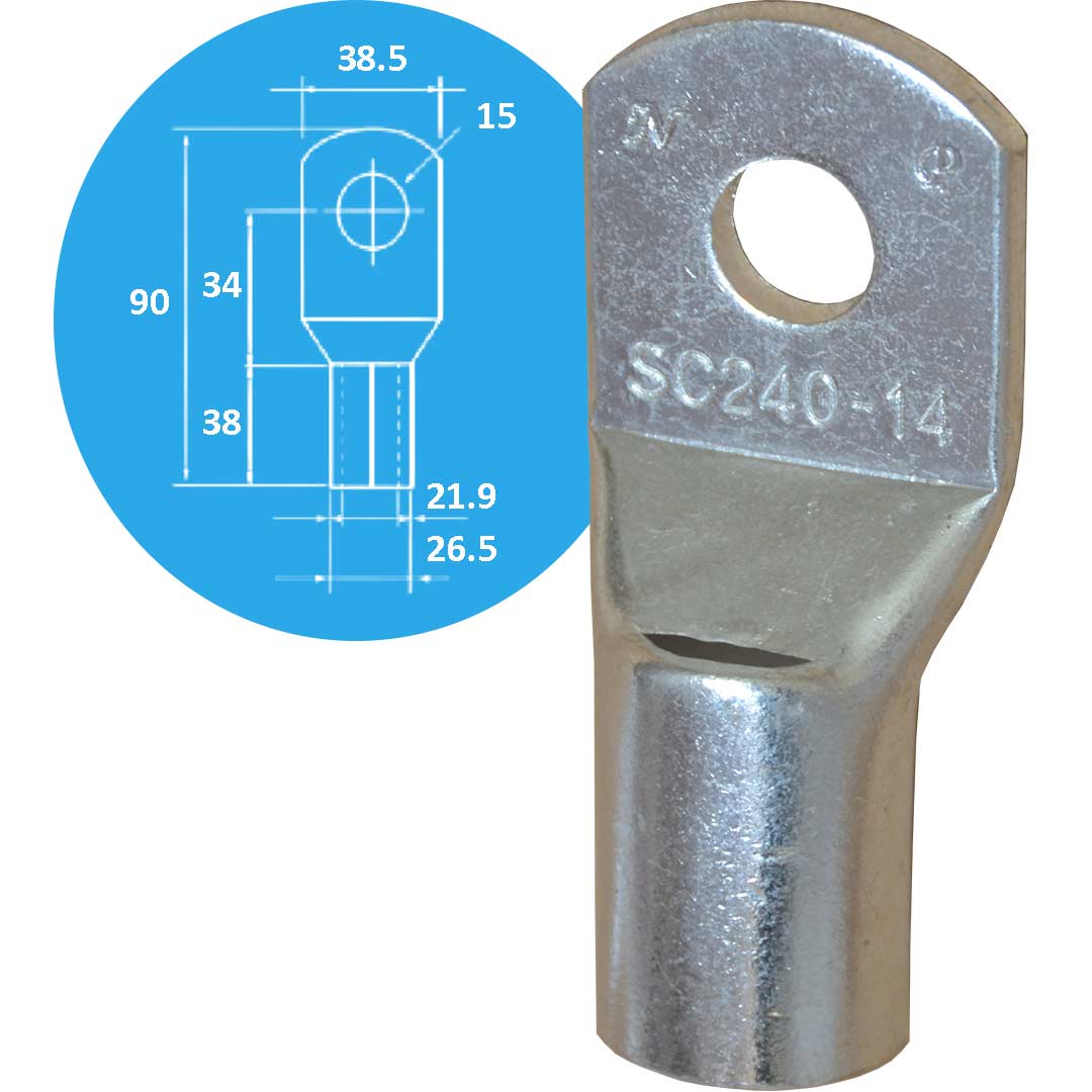 Đầu cốt đồng tròn MHD SC 240 14