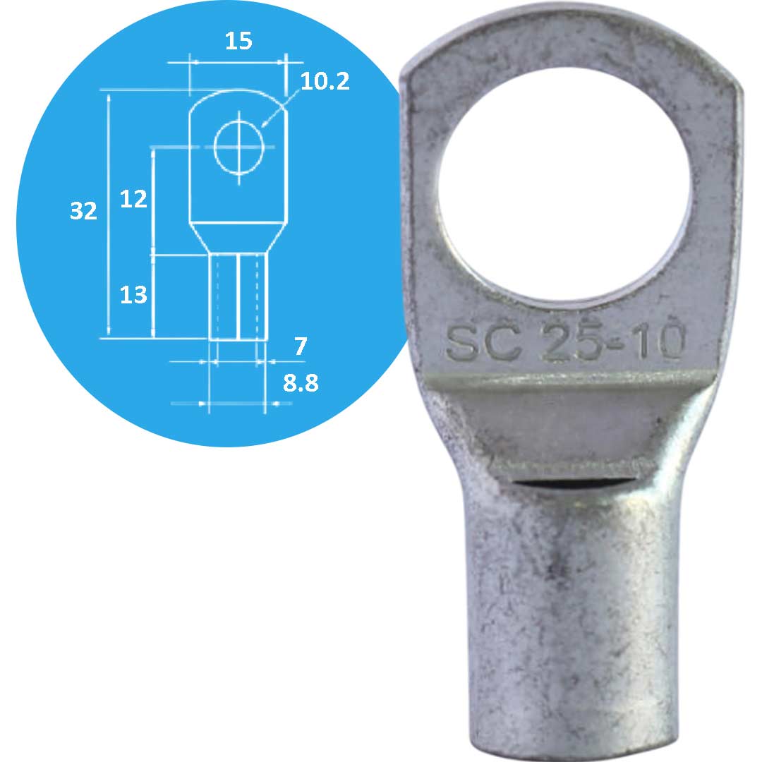 Copper tube terminals MHD SC 25-10