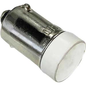 Đèn báo (loại có thể tháo rời đèn) IDEC LSED-1PWN LED; 12VAC, 12VDC; Trắng tinh khiết; Đui ngạnh; BA9S/13