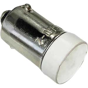 Đèn báo (loại có thể tháo rời đèn) IDEC LSED-2PWN LED; 24VAC, 24VDC; Trắng tinh khiết; Đui ngạnh; BA9S/13