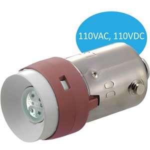 Đèn báo (loại có thể tháo rời đèn) IDEC LSED-HAN LED; 110VAC, 110VDC; Hổ phách; Đui ngạnh; BA9S/13