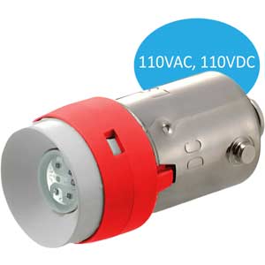Đèn báo (loại có thể tháo rời đèn) IDEC LSED-HRN LED; 110VAC, 110VDC; Đỏ; Đui ngạnh; BA9S/13