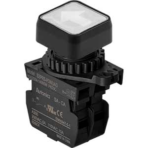 Nút nhấn D22-25mm (có đèn) AUTONICS S2PRS-P3WUALM Có đèn; 100...240VAC; D22, D25; Trắng; 1NO; Nhấn nhả; Square full-guard (Flush); Chất liệu vỏ: Plastic; Chất liệu vòng bezel: Plastic