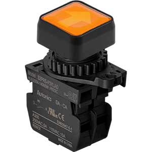 Nút nhấn D22-25mm (có đèn) AUTONICS S2PRS-P3YLALM Có đèn; 100...240VAC; D22, D25; Vàng; 1NO; Nhấn nhả; Square full-guard (Flush); Chất liệu vỏ: Plastic; Chất liệu vòng bezel: Plastic