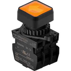 Nút nhấn D22-25mm (có đèn) AUTONICS S2PRS-P3YU2ADM Có đèn; 12...24VDC, 12...24VAC; D22, D25; Vàng; 2NO; Nhấn nhả; Square full-guard (Flush); Chất liệu vỏ: Plastic; Chất liệu vòng bezel: Plastic