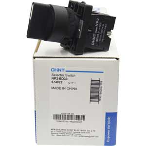 Công tắc xoay 3 vị trí Chint NP2-ED33 D22, tự giữ, 2NO