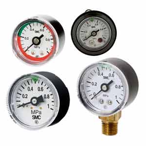 Đồng hồ đo áp suất SMC GA46-P10-02-X30 Đường kính vòng số: 42.5mm; Loại áp suất: Tuyệt đối; 1.0Mpa, 150psi; Vị trí đầu nối: Phía dưới; Lưu chất: Không khí; Kiểu đầu nối: Ren