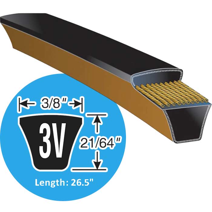 Dây curoa bản V GATES 3V265