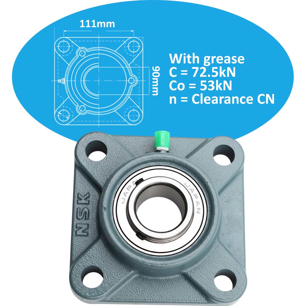 Gối đỡ vòng bi kiểu mặt bích hình vuông NSK UCF210D1