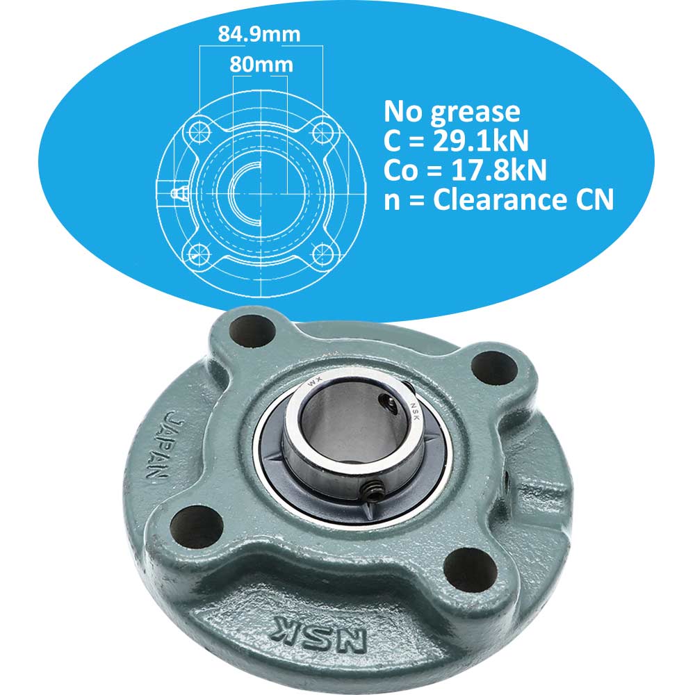 UCFC208 gối đỡ vòng bi kiểu mặt bích vuông NSK