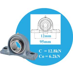 Gối đỡ vòng bi kiểu chân đế ASAHI UCP201