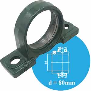 P316 NTN Gối đỡ vòng bi trục đứng d80