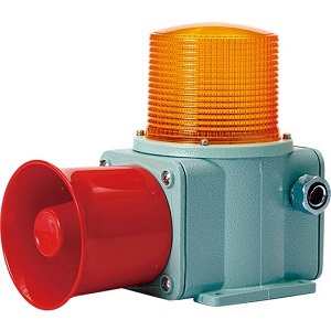 Đèn cảnh báo cho công nghiệp nặng/tàu thủy QLIGHT SHDL-WM-220-A 220VAC D135 còi đa âm màu hổ phách