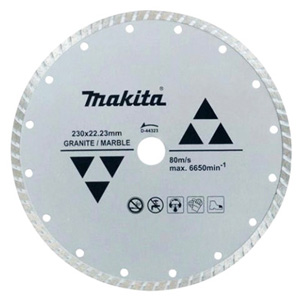 Lưỡi cắt kim cương dành cho đá MAKITA D-44323 Đơn chiếc/Bộ: Individual; Chiều dày: 3mm; Đường kính ngoài: 230mm; Lỗ trục: 22.23mm; Vật liệu răng: Steel; Sử dụng trên vật liệu: Stone, Marble
