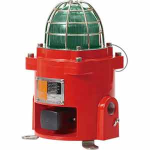 Đèn cảnh báo phòng nổ QLIGHT QNES-WM-12/24-G 12-24VDC D92 còi đa âm màu xanh lá