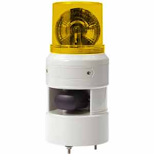 Đèn xoay cảnh báo QLIGHT STND100R-110/220-A 110-220VAC D100 còi đa âm màu hổ phách