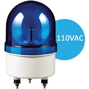 Đèn xoay cảnh báo QLIGHT S100DR-110-B 110VAC D100 màu xanh