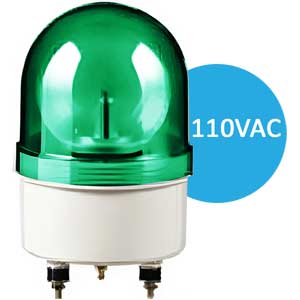Đèn xoay cảnh báo QLIGHT S100DR-110-G 110VAC D100 màu xanh lá