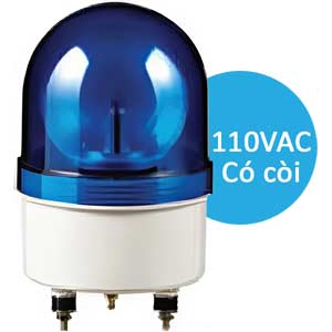 Đèn xoay cảnh báo QLIGHT S100DR-BZ-110-B 110VAC D100 có còi màu xanh