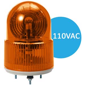 Đèn xoay cảnh báo QLIGHT S100RLR-110-A 110VAC D100 màu hổ phách