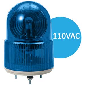 Đèn xoay cảnh báo QLIGHT S100RLR-110-B 110VAC D100 màu xanh