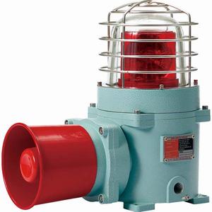 Đèn xoay cảnh báo phòng nổ QLIGHT SESA-WV-12-B 12VDC D167 còi đa âm màu xanh