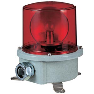 Đèn xoay cảnh báo cho công nghiệp nặng/tàu thủy QLIGHT SH1-110-R 110VAC D125 màu đỏ