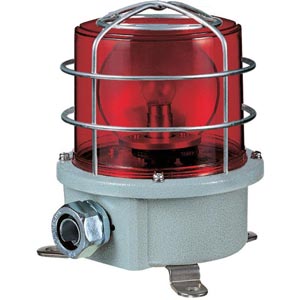Đèn xoay cảnh báo cho công nghiệp nặng/tàu thủy QLIGHT SH1P-12-R 12VDC D125 màu đỏ