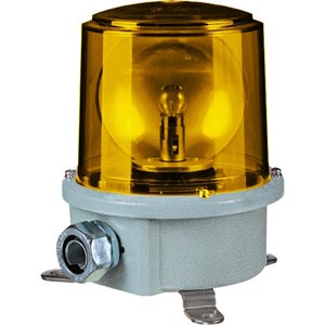 Đèn xoay cảnh báo cho công nghiệp nặng/tàu thủy QLIGHT SH2-220-A 220VAC D150 màu hổ phách