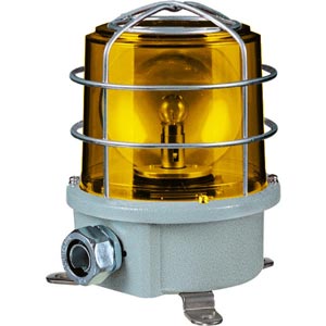 Đèn xoay cảnh báo cho công nghiệp nặng/tàu thủy QLIGHT SH2P-110-A 110VAC D150 màu hổ phách