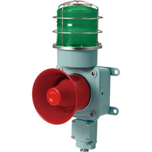 Đèn cảnh báo cho công nghiệp nặng/tàu thủy QLIGHT SMDLP-WM-110-G 110VAC D150 còi đa âm màu xanh lá